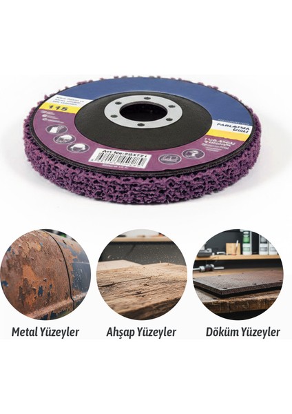 Mor 115 mm Parlatma Diski Döküm Metal Ahşap Yüzeyler Için Pas Boya Sökücü Flap Disk modelleri