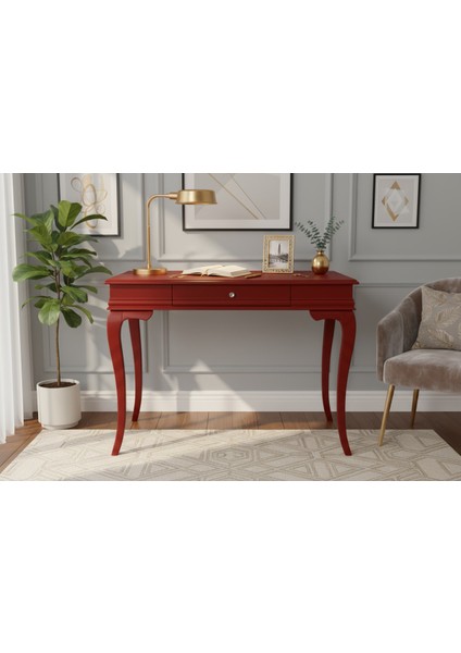 100 cm Masif Rustik Bordo Çalışma Masası