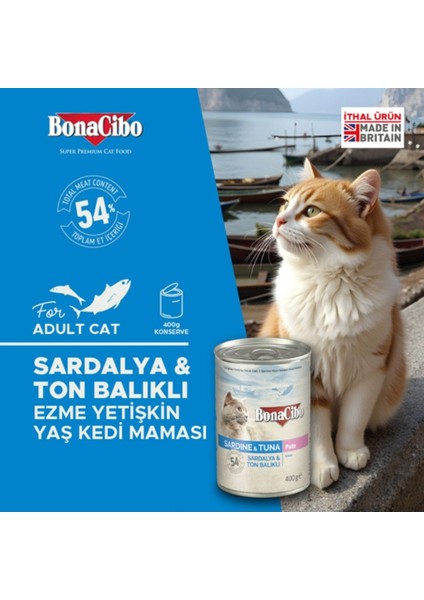 Kedi Yaş Mama Sardalya ve Ton Balıklı 6 x 400 gr modelleri