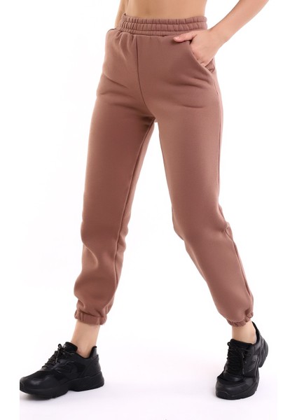 Sütlü Kahve Joger 3 Iplik Eşofman Altı Içi Şardonlu Ideal Kalınlıkda fırsatları