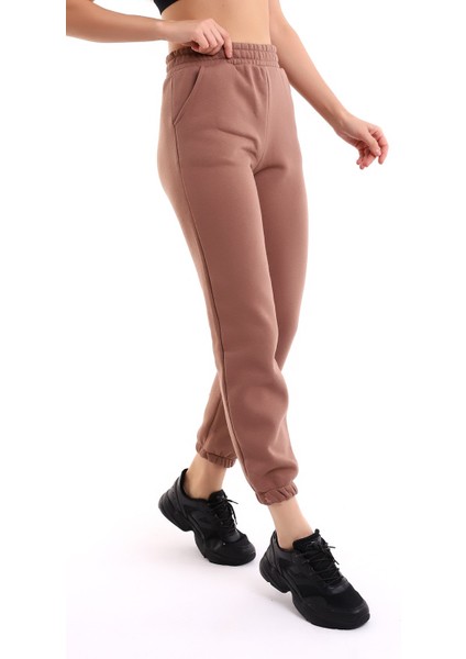 Sütlü Kahve Joger 3 Iplik Eşofman Altı Içi Şardonlu Ideal Kalınlıkda indirimleri