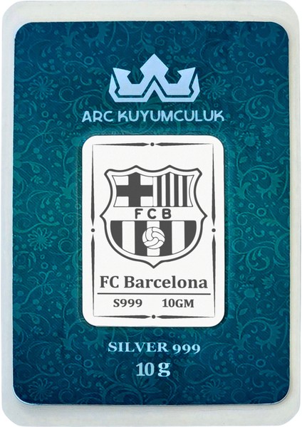 Katalan Ruhunu Yansıtan Barcelona Temalı Hediyeye Özel 10 Gram 999 Ayar Gümüş Külçesi-685