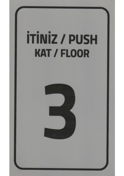 Kat Numarası 9X15 cm Kendinden Yapışkanlı