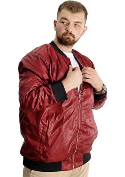 Erkek Mont Fermuarlı Bordo Renk Jesica Modeli 2022 Sonbahar-Kış Sezonu İçin