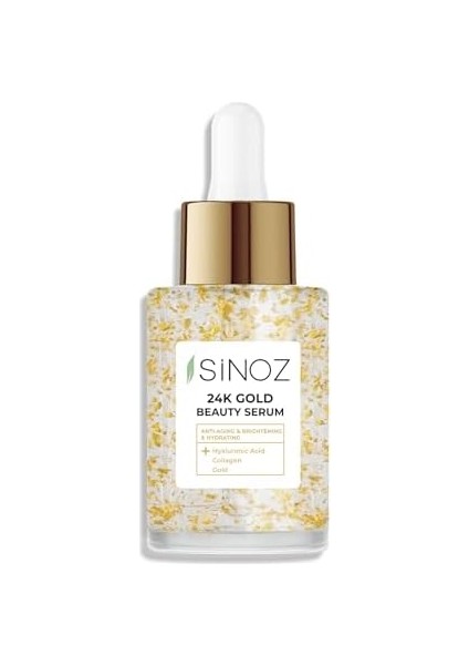 Sinoz 24K Altın Parçacıklı Hyaluronik Asit Içeren Kırışıklık Karşıtı Kolajen Cilt Bakım Serum 30 ml fiyatları