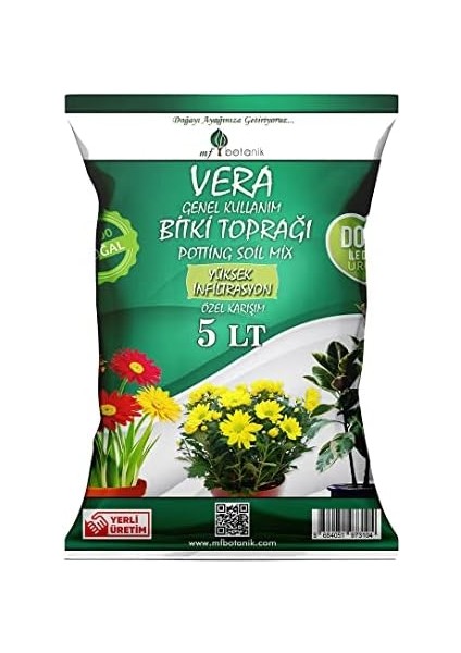 Mf Botanik Vera-Mix Genel Kullanım Bitki Toprağı - Saksı Harcı 5 Litre