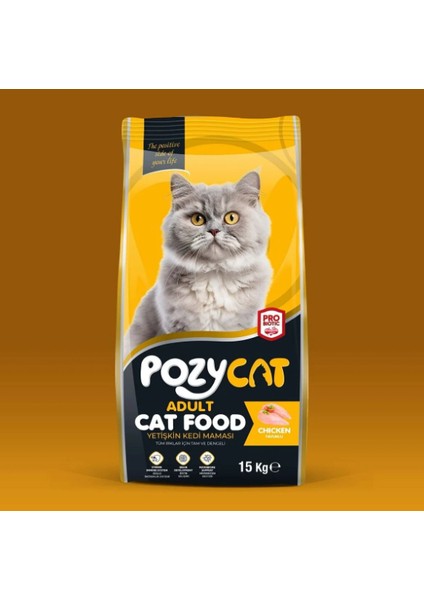 Pozycat Tavuklu Yetişkin Kedi Maması 15KG