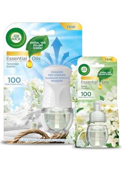 Air Wick Le Elektrikli Oda Kokusu Temizliğin Esintisi Kit (Cihaz + Yedek Şişe) + Bahar Çiçekleri Yedek Şişe fiyatları