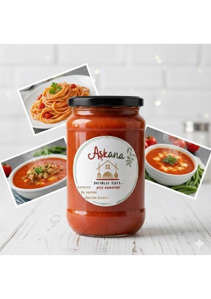 Şişe Domatesi - Doğal, Ev Yapımı, Katkısız, Üretim Belgeli, Domates KONSERVESI-600 gr x 2 Adet fırsatları