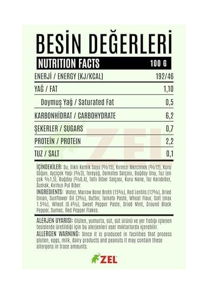 Zel Kolajenli Anadolu Çorbası 480 ml modelleri