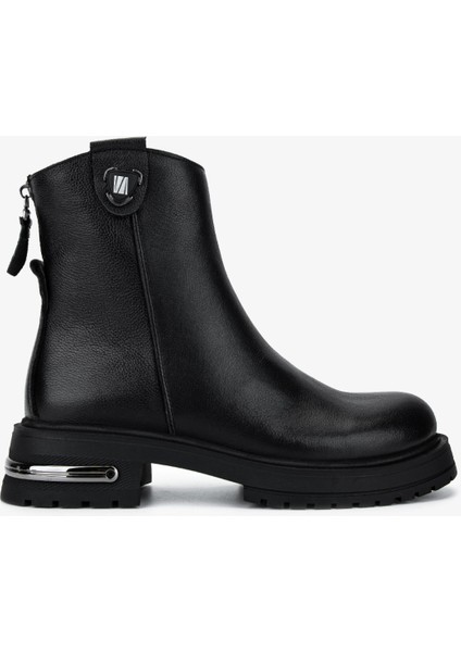 Kadın Hakiki Deri Siyah Casual Bot 1164 25573 Bn Bot SK25-26 Sıyah