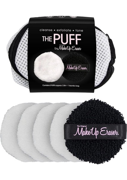Makeup Eraser Puff 5 Parça Set, Yeniden Kullanılabilir ve Makinede Yıkanabilir Yuvarlaklar, Çamaşır Torbası Dahil fiyatları