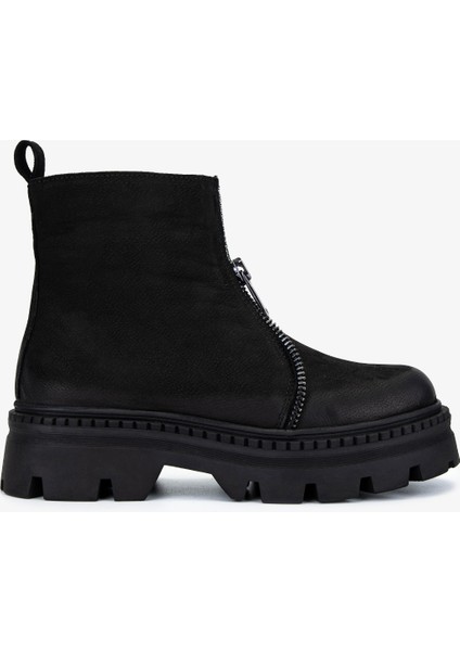 Kadın Hakiki Deri Siyah Nubuk Casual Bot 625 111 Bn Bot SK25-26 Sıyah Nbk