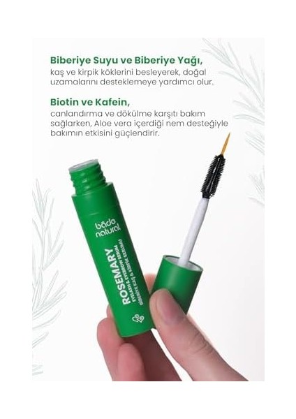 Bade Natural Biberiye Yağı Kaş Kirpik Bakım Serumu Besleyici ve Güçlendirici 10 ml modelleri