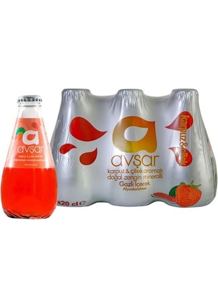Avşar Karpuz ve Çilek Aromalı Maden Suyu 200 ml 6&apos;lı