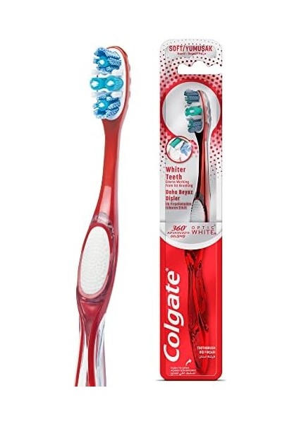 Colgate 360 Gelişmiş Optik Beyaz Yumuşak Beyazlatıcı Diş Fırçası
