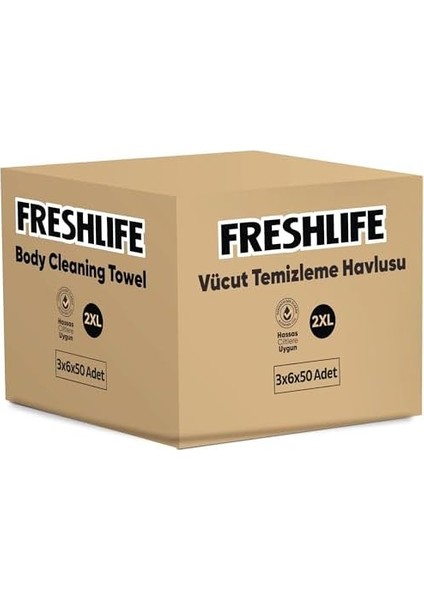 Freshlife Vücut Temizleme Havlusu 3X6X50 (900 Yaprak) modelleri