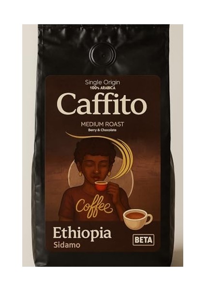 Beta Caffıto Etiyopya Sidamo Grade 4 Filtre Kahve 250 gr
