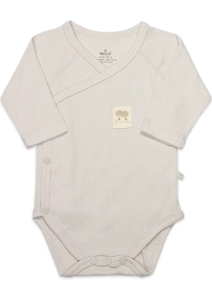 Organic Modal Flying Balloons Kruvaze Uzun Kol Body BS17121 Bej