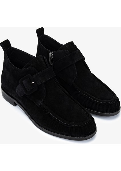 Kadın Hakiki Deri Siyah Süet Düz Bot 1167 1014 Bn Bot SK25-26 Sıyah Suet fiyatları