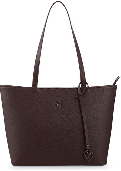 Logo Detaylı Kahve Kadın Omuz Çantası Blkf Aqua