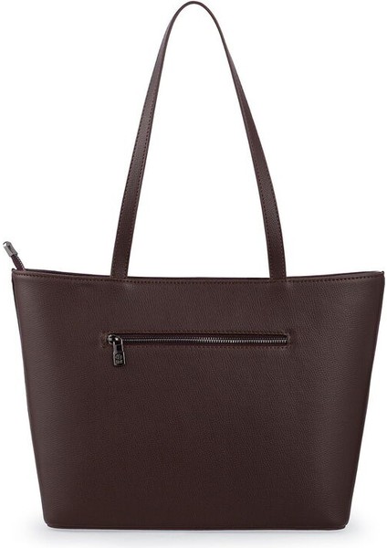 Logo Detaylı Kahve Kadın Omuz Çantası Blkf Aqua modelleri