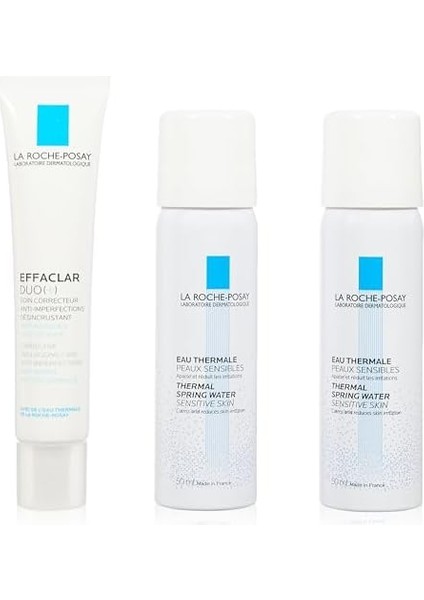 La Roche-Posay Effaclar Duo+ Cilt Bakım Kremi ve Hassas Ciltler Için Termal Su 50MLX2 Bakım Seti fiyatları