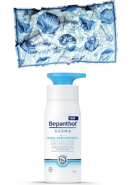 Bepanthol Derma Temel Nemlendirici Losyon 400 ml + Tuvana Büyükçınar Tasarımlı Şal Hediyeli modelleri