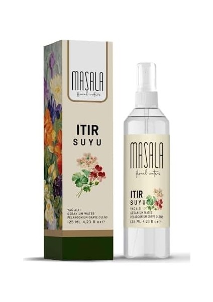 Masala Saf Itır Suyu (Sardunya) 125 ML%100 Doğal Yağlı Hidrosol - Tonik Geranium Floral Water Hydrosol Tonic fiyatları