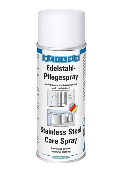Weicon Paslanmaz Çelik Bakım Spreyi | 400 ml | Anti-Statik Temizlik ve Bakım