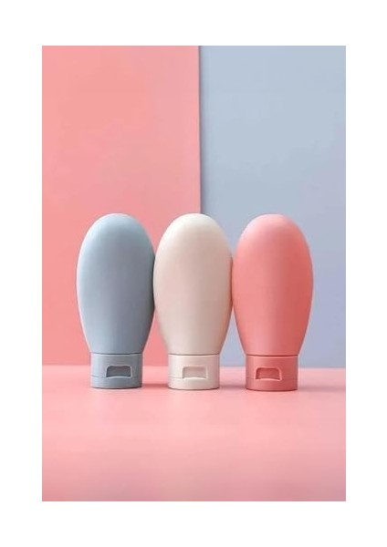 Seyahat Tipi Doldurulabilir Krem Şampuan Kutusu 3&apos;lü Set, Sızdırma Yapmaz Iskandinav Stili Seyahat Şampuan Krem Taşıma Şişesi 3 Adet