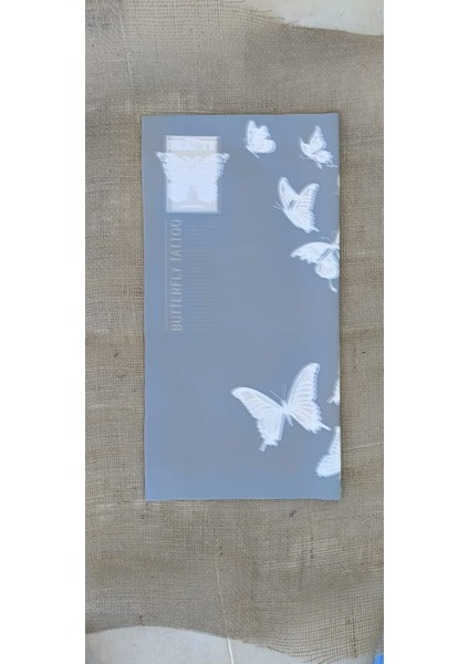 Kelebek Desenli Gri-Kahve Karışımı Çiçek Ambalaj Kağıdı 5’li Set