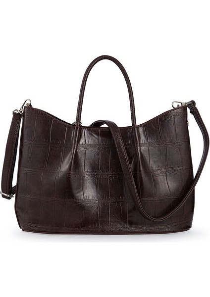 Logo Detaylı Kahve Kadın El Çantası Riv 147-KR modelleri