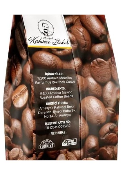 Amasyalı Kahveci Bekir Meksika Kahve Çekirdek 250G fiyatları