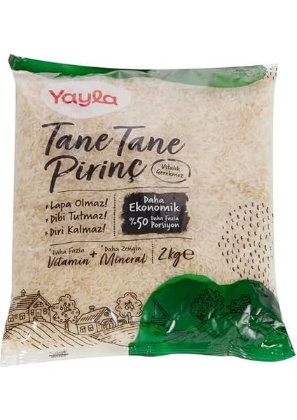 Yayla Tane Tane Pirinç 2 kg modelleri