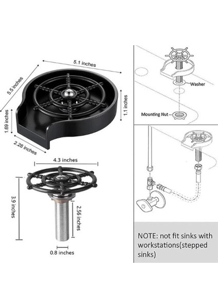 Buğz Yüksek Basınçlı Otomatik Bardak Yıkama Aparatı modelleri