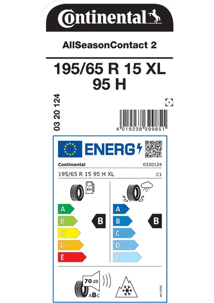 195/65R15 95H Xl Asc 2 Dört Mevsim Lastigi Üretim YILI:2025 fiyatları
