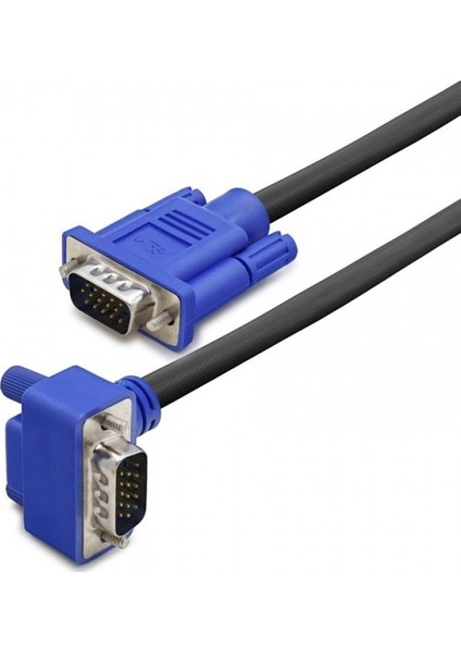 VGA 90 Derece L Tipi Kablo VGA 15PIN Erkek Görüntü Kablosu 3m fiyatları
