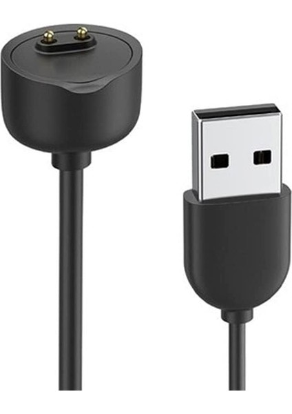 Mi Band 5 Ile Uyumlu Giyilebilir Akıllı Saat Şarj Kablosu Manyetik (Mi Band 5/6 / 7 / Band 5 Ile Uyumlu) USB Şarj Aleti (Siyah)