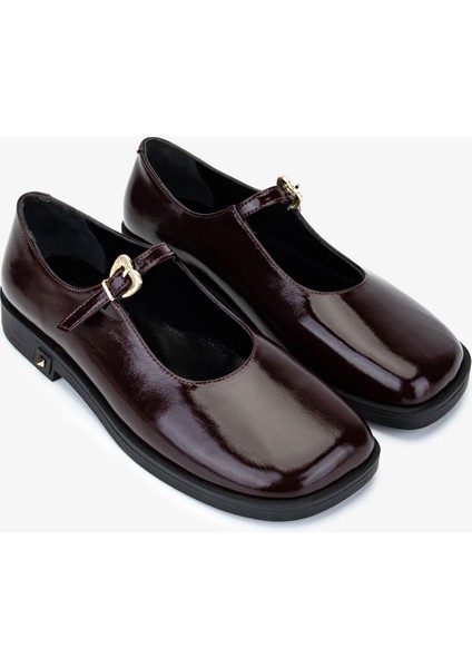 Kadın Hakiki Deri Bordo Rugan Casual Ayakkabı 1061 5132 Bn Ayk SK25-26 Bordo Rgn fiyatları