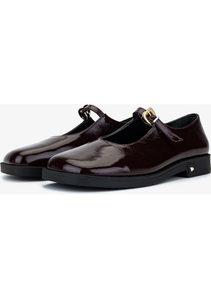 Kadın Hakiki Deri Bordo Rugan Casual Ayakkabı 1061 5132 Bn Ayk SK25-26 Bordo Rgn fırsatları