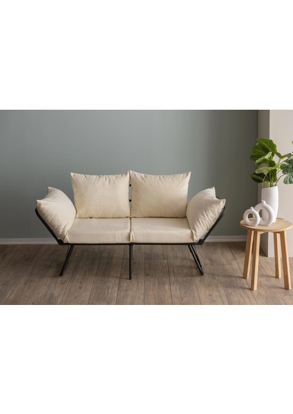 Lena Ikili Katlanır Yataklı Koltuk Krem