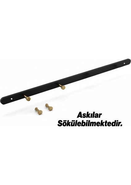 Metal 4'lü Birleşik Portmanto Vestiyer Anahtarlık Askısı Duvar Monteli Vidalı Elbise Asma Siyah Gold indirimleri