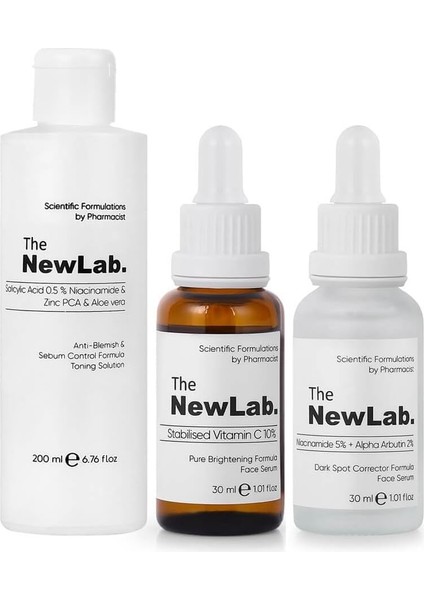 The Newlab. Leke Önleyici, Aydınlatıcı ve Gözenek Sıkılaştırıcı Cilt Bakım Seti modelleri