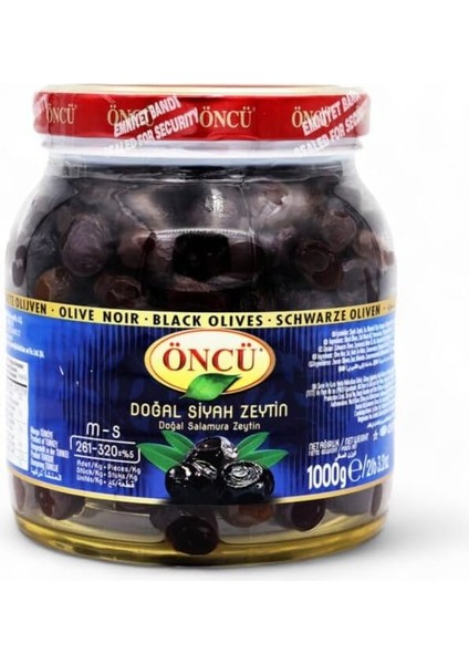 Öncü Doğal Siyah Zeytin *m-S* (261-320) 1kg