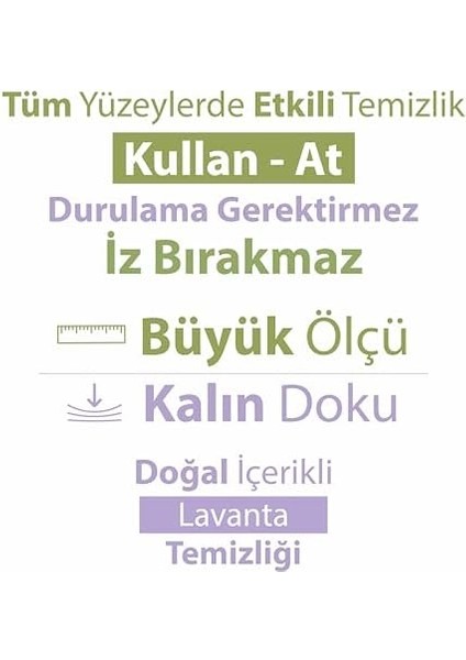 Turco Doğadan Pratik Temizlik Baby Turco Doğadan Yer Temizlik Havlusu Lavanta 50 Adet fiyatları