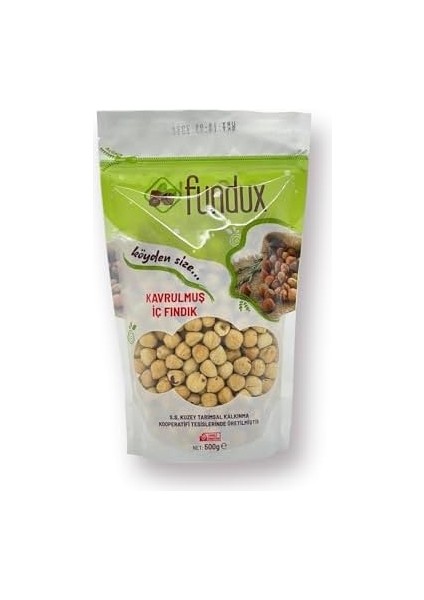 Fundux Çifte Kavrulmuş Iç Fındık Yeni Mahsul Taze Çıtır Çerez