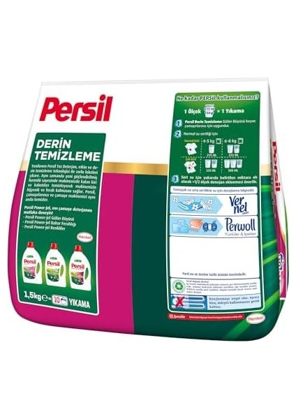 Persil Toz Çamaşır Deterjanı 1,5 kg 10 Yıkama Gülün Büyüsü, Gülün Büyüsü 1.5kg modelleri
