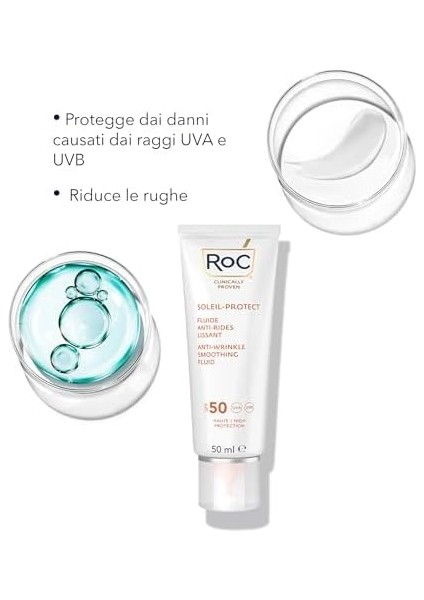 Roc Soleil-Protect Kırışıklık Karşıtı Likit Yüz Güneş Kremi SPF50 50 ml modelleri
