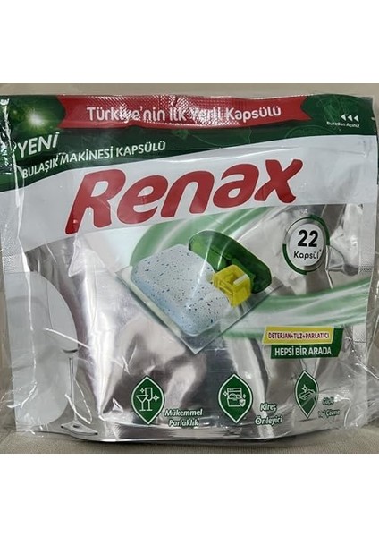 Renax 22 Bulaşık Makinesi Kapsülü 2&apos;li fiyatları
